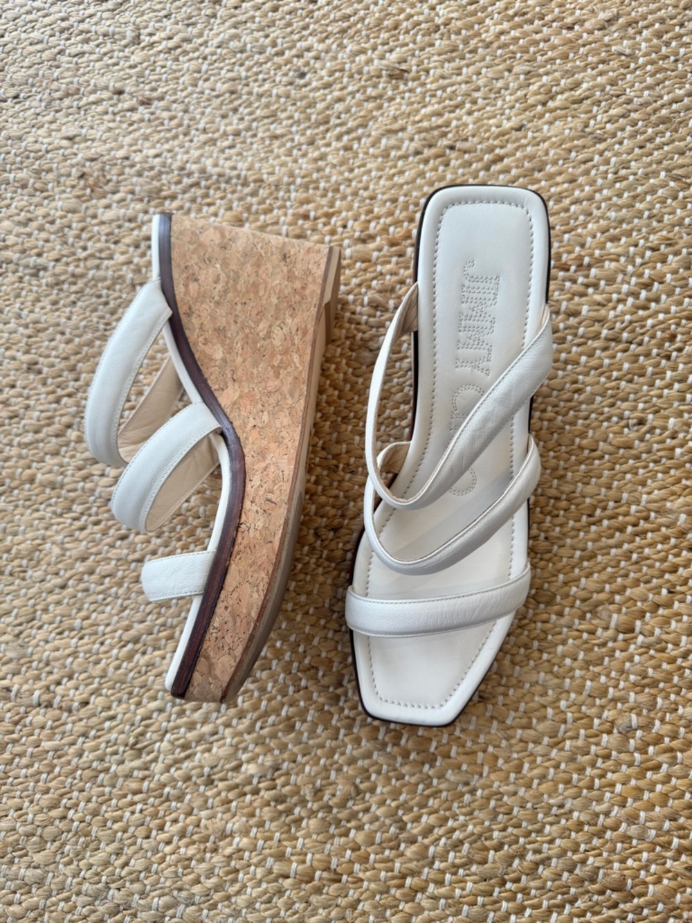 Jimmy Choo Athenia 90 Strappy Cork Wedge Sandals, EU 40.5